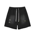Sun Fade Raw Edge Cotton Shorts